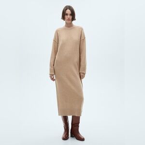 Mango Brown knitted dress NWT